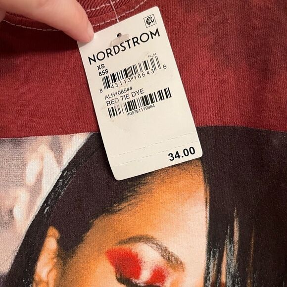 Aaliyah | Aaliyah Graphic Tee Red Tie Dye - Picture 4 of 5